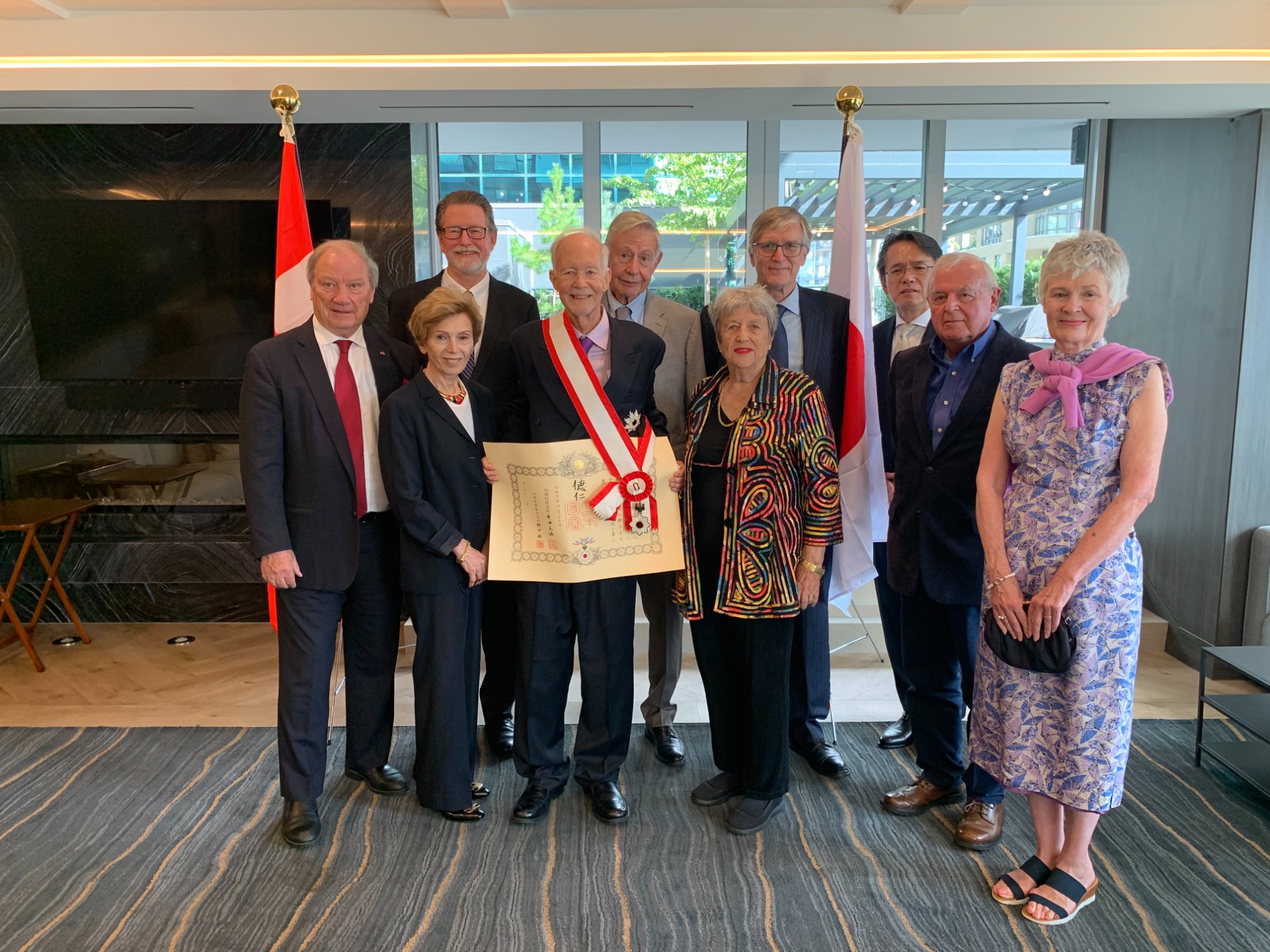 David Malone receiving the Grand Cordon of the Order of the Rising Sun, Vancouver, September 2024