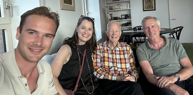 David Malone with Sam, Alex and Catherine Stewart, June 2025